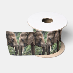 Elephant Family Is Love,  Satin Ribbon