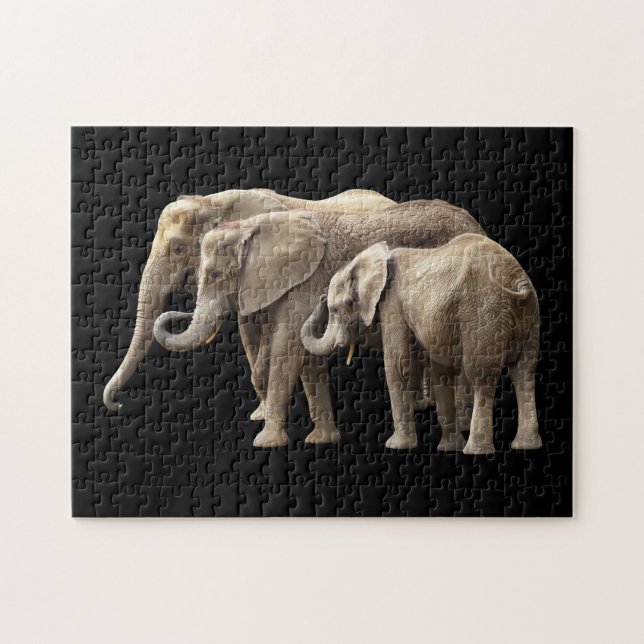 Elephant Family Jigsaw Puzzle (Horizontal)
