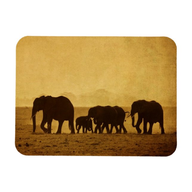 Elephant Family Magnet (Horizontal)