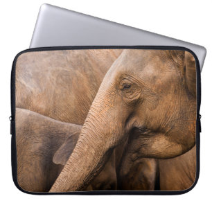 Elephant Family: Majestic Wildlife Laptop Sleeve