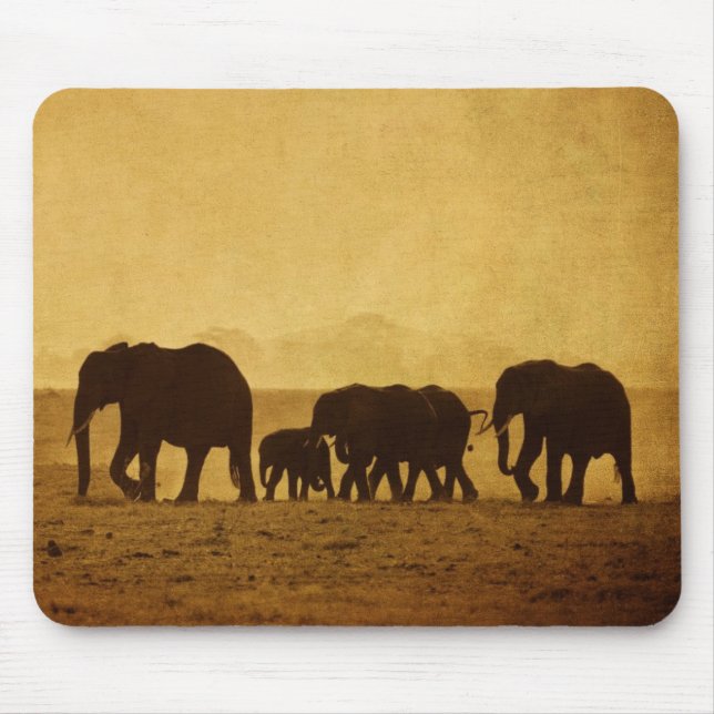 Elephant Family Mouse Pad (Front)