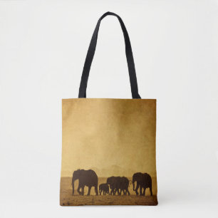 Elephant Family Tote Bag
