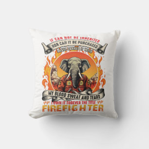 Elephant Firefighter Cushion