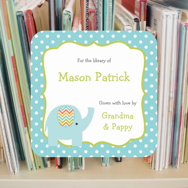 Elephant First Library book plate stickers (Creator Uploaded)