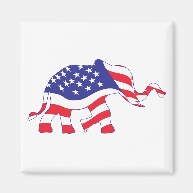 Elephant-FLAG Magnet (Front)
