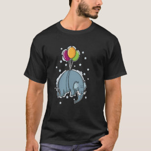 Elephant Flies on Balloons T-Shirt