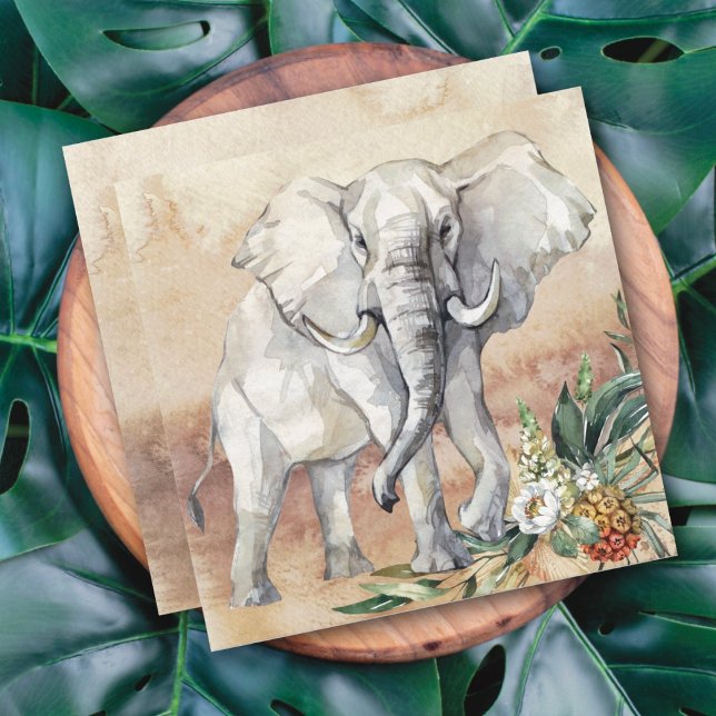 Elephant Floral Card (Creator Uploaded)