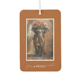 Elephant Floral Harmony Car Air Freshener