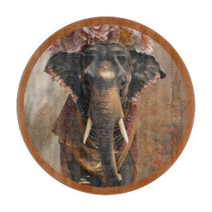 Elephant Floral Harmony Cutting Board