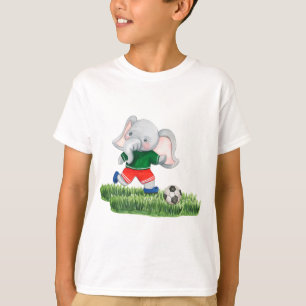 Elephant football player watercolor composition. T-Shirt