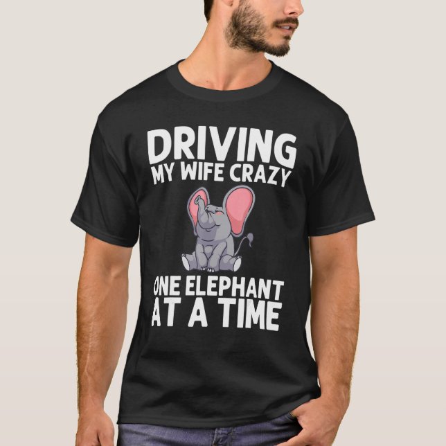 Elephant For Men Dad Wildlife Indian Elephant T-Shirt (Front)