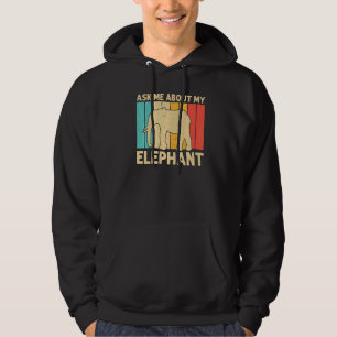 Elephant For Men Women Indian Elephant Mammoth Vin Hoodie