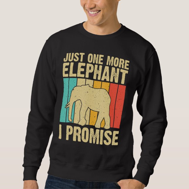 Elephant For Men Women Indian Elephant Mammoth Vin Sweatshirt (Front)