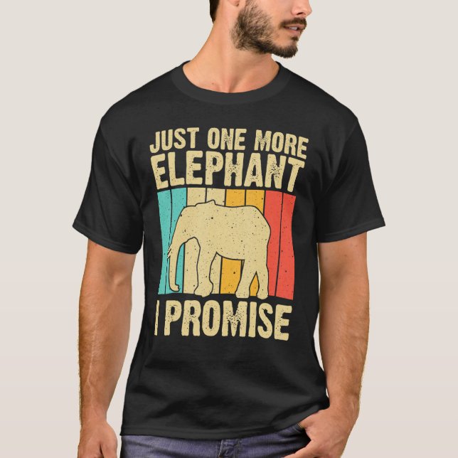 Elephant For Men Women Indian Elephant Mammoth Vin T-Shirt (Front)