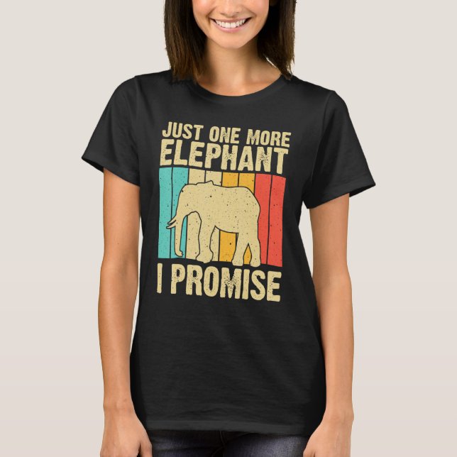 Elephant For Men Women Indian Elephant Mammoth Vin T-Shirt (Front)