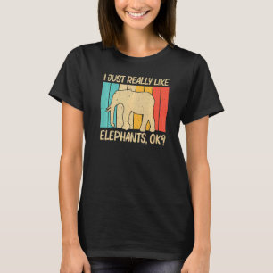 Elephant For Men Women Indian Elephant Mammoth Vin T-Shirt