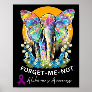 Elephant Forget-me-not Heimer’s Awareness  Poster