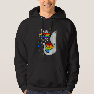 Elephant Free Mom Hugs Rainbow LGBTQ LGBT Pride Mo Hoodie