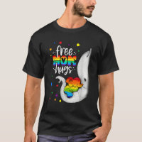 Elephant Free Mom Hugs Rainbow LGBTQ LGBT Pride Mo