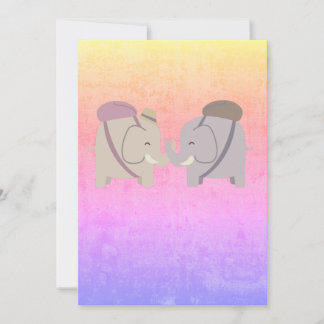 elephant friends thank you card