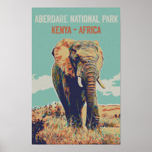Elephant from Kenya, Aberdare National Park Poster