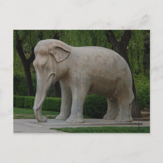 Elephant from The Sacred Way in Mings Tomb Postcard