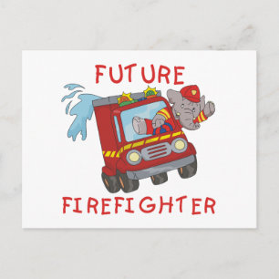 Elephant Future Firefighter Tshirts and Gifts Postcard