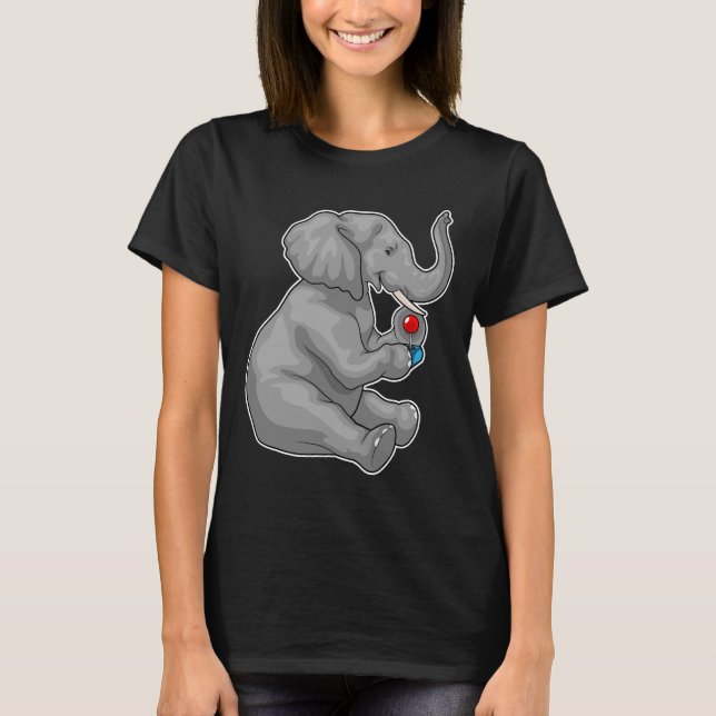 Elephant Gamer Controller T-Shirt (Front)