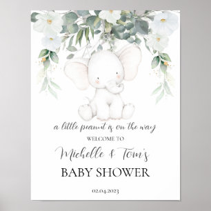 Elephant Gender Neutral Baby Shower Welcome Sign