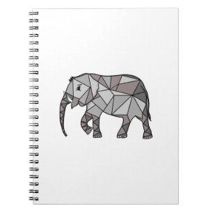 Elephant Geometric Bishop Grey Notebook