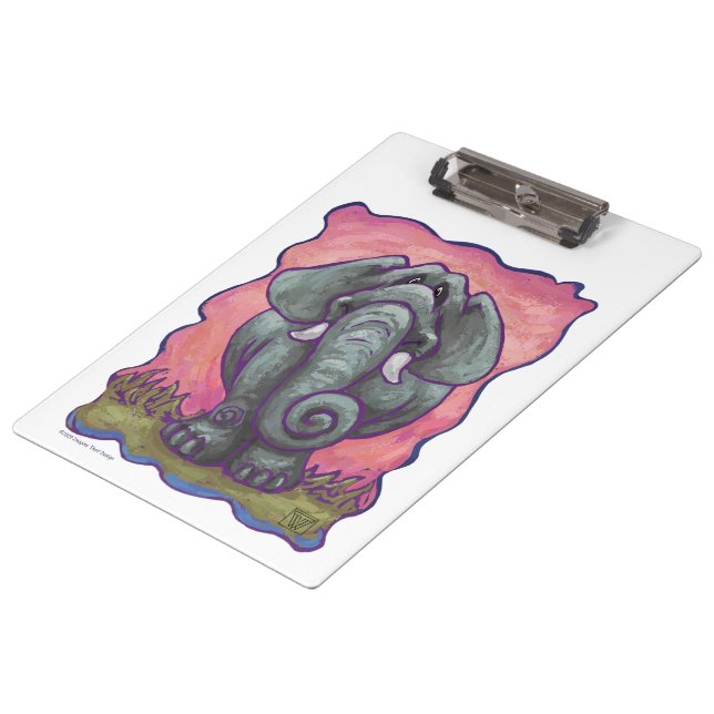 Elephant Gifts & Accessories Clipboard (Angled)