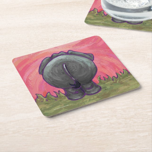 Elephant Gifts & Accessories Square Paper Coaster (Angled)
