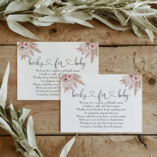 Elephant Girl Boho Baby Shower Books For Baby  Enclosure Card