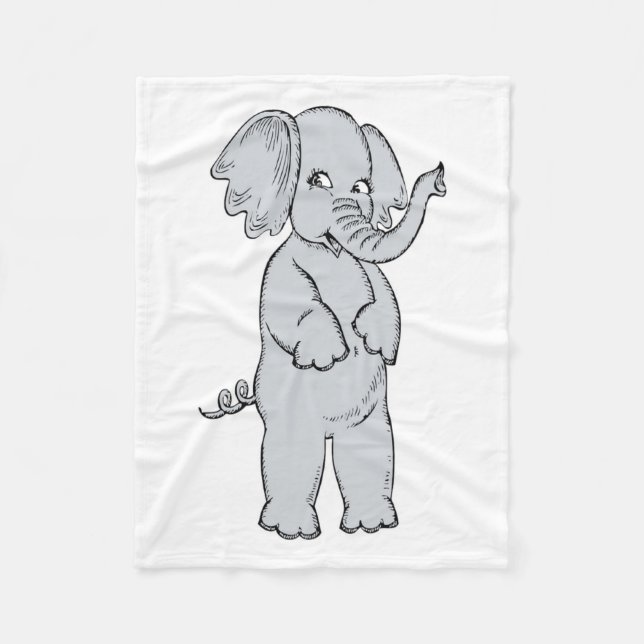 ELEPHANT GIRL FLEECE BLANKET (Front)