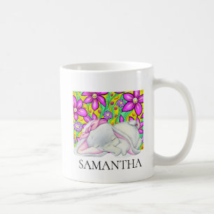 Elephant Girl Flower Coffee Mug