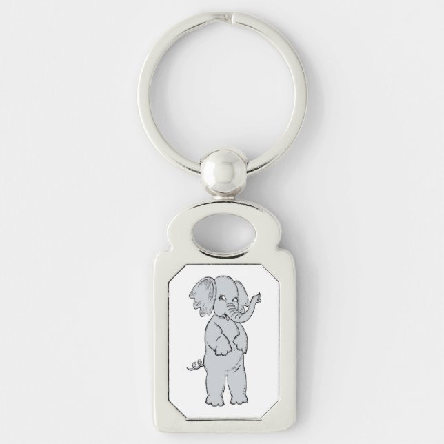 ELEPHANT GIRL KEY RING (Front)