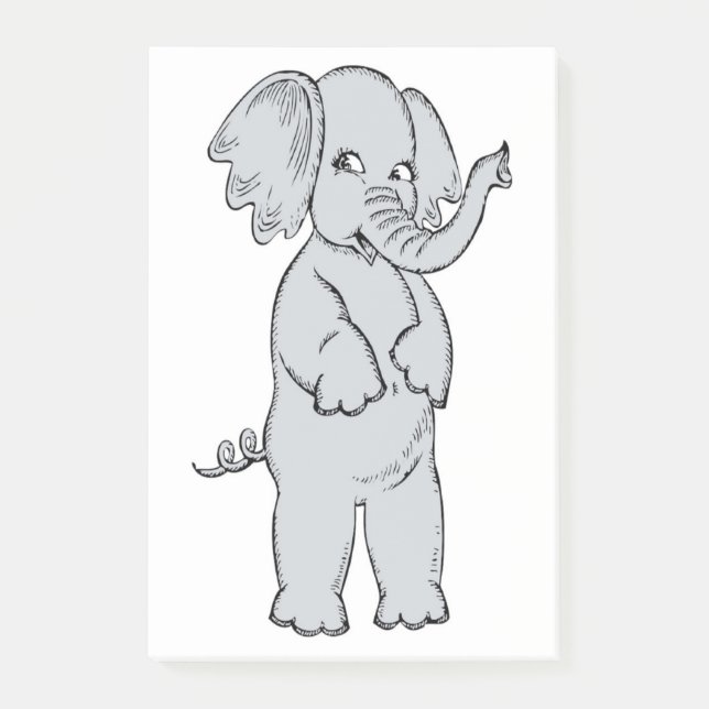 ELEPHANT GIRL POST-IT NOTES (Front)