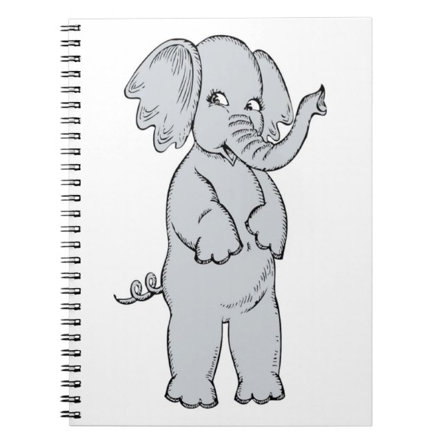 ELEPHANT GIRL SPIRAL NOTEBOOK (Front)