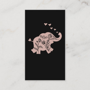Elephant Girls Women Flowers Business Card