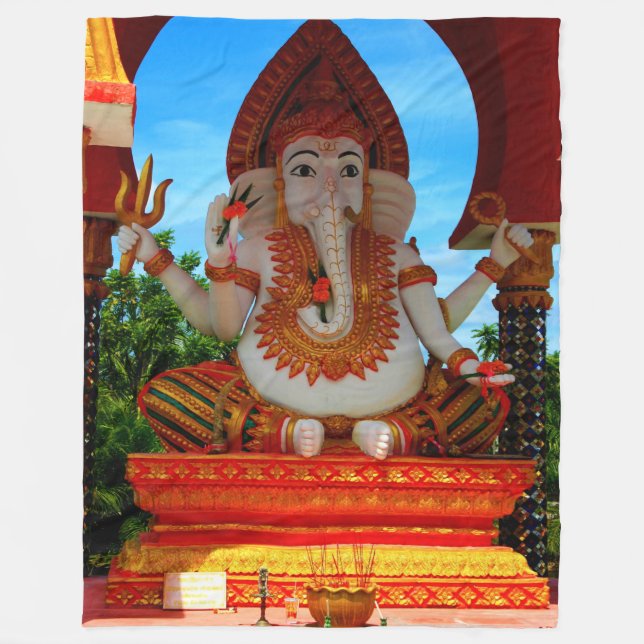 ELEPHANT GOD GANESH FLEECE BLANKET (Front)