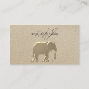 Elephant Gold Foil Elegant Professional Business Card