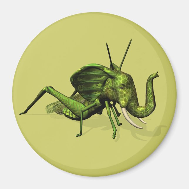 Elephant Grasshopper Crossbreed Magnet (Front)