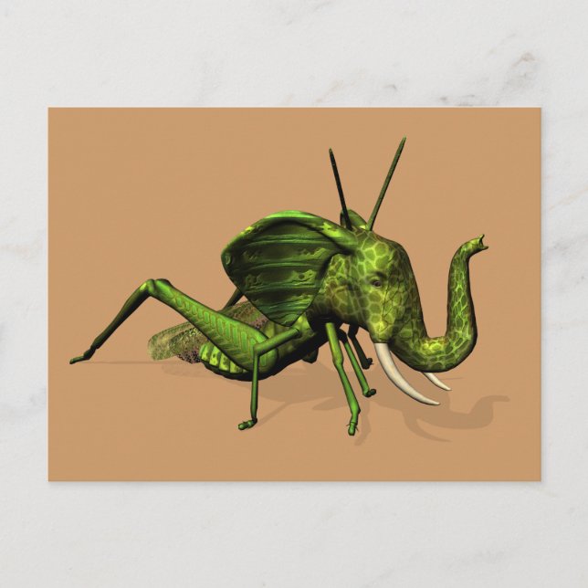 Elephant Grasshopper Crossbreed Postcard (Front)