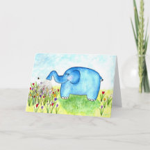 elephant greeting card