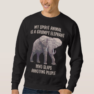 Elephant  Grumpy Love Retro Sweatshirt