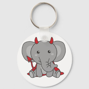 Elephant Halloween Cute Devil Kids Witches Costume Key Ring