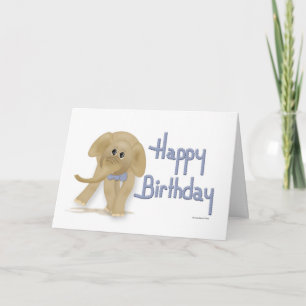 Elephant Happy Birthday Card