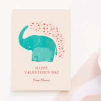 Elephant Happy Valentine's Day Kid Photo
