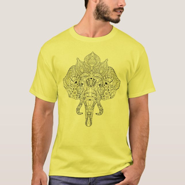 Elephant Head Inspired Doodle T-Shirt (Front)