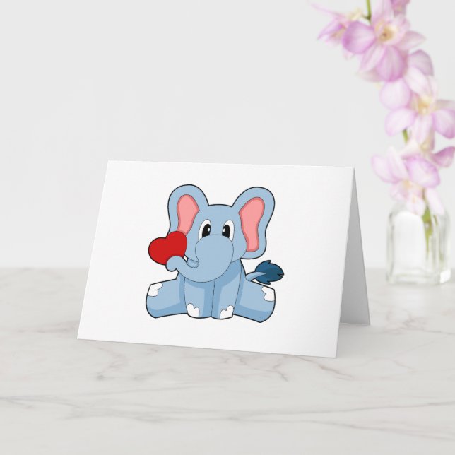 Elephant Heart Card (Orchid)